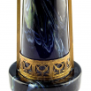váza Mramorované sklo  "Achatglas" v kovové montáž