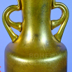 váza Bronze glatt mit gold s dvojitými uchy