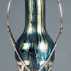 váza PG 7966 rubin - stříbrná montáž