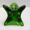 váza zelené irizované sklo