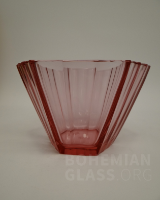 váza-mísa broušené sklo