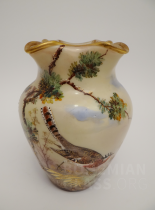 váza malované sklo - japonerie