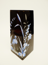 váza hyalith - malba čáp