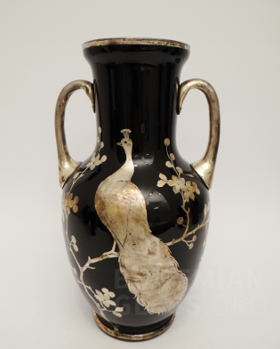váza s uchy "burelové sklo"