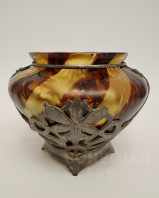 váza Hornglas - cínová montáž