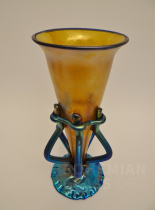 váza na patce Candia Silberiris mit Cobalt