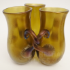 3 uchy propojené vázy Bronze Glatt