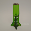 váza zelené irizované sklo