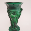 váza malachitové sklo - "velké vinobraní"