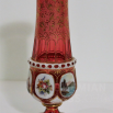 váza vrstvené sklo s malovanými medailony