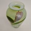 váza Opal verlaufend mit grünen Blattern