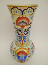 váza malované sklo - orientální motivy