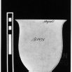 váza Schliff "NID 6" - topas a. dunkelblau