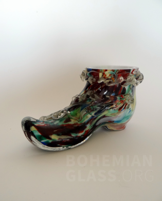 botička - vrstvené vícebarevné sklo