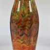 váza vrstvené sklo, česaný dekor