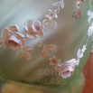 váza irizované sklo - florální dekor