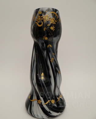 váza SEC 4 - "Marbled" s florálním dekorem
