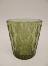 váza pískované broušené sklo