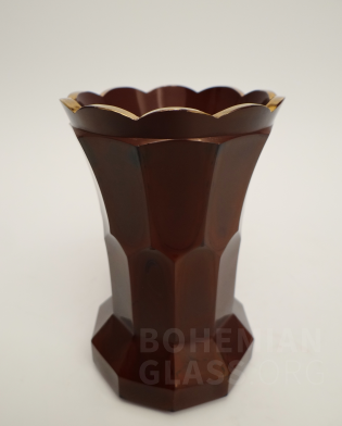 pohár broušené lithialinové sklo