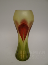 váza leptané a malované sklo