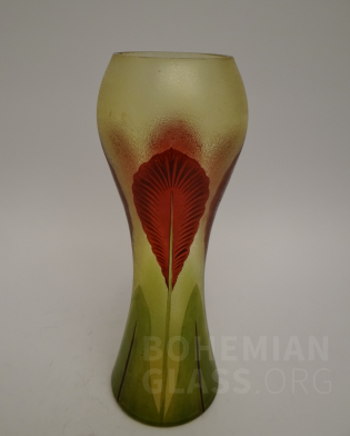 váza leptané a malované sklo