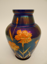 váza irizované malované sklo