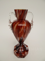 váza vrstvené vícebarevné sklo