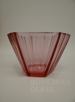 váza-mísa broušené sklo