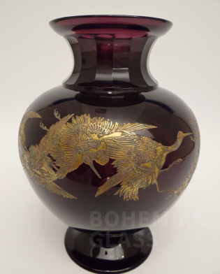 váza "Oro-Goldplastik - volavky a rajky"