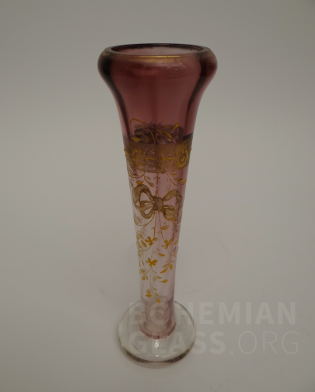 váza nabíhané sklo - ornamentální dekor
