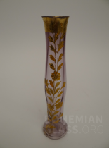 váza nabíhané sklo - ornamentální dekor