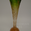 váza na patce nabíhané broušené sklo - reliefní zlato