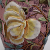 váza reliefní malba květiny "Legras"