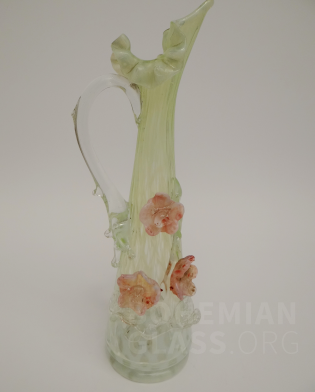 váza-karafa - florální nálep