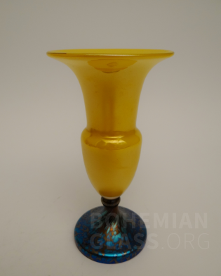 váza ausführung 226 - cobalt papillon - gelb