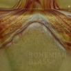 váza - miska "Dvouvrstvý česaný dekor I." ("Kralik Opal Brown Pulled"