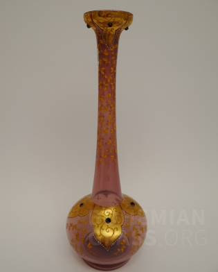 váza Opalviolett - zlatý ornament