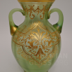 váza s uchy  gelbgrün optisch - DEK I/269
