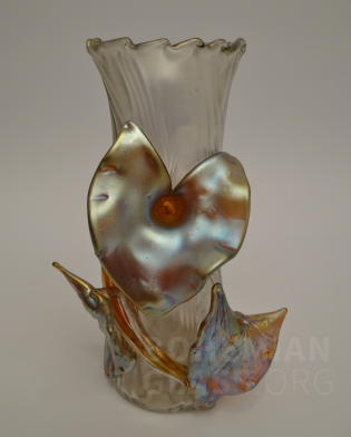váza Silber Wellenoptisch mit Blume
