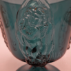 váza na nožce Blaugrün mit Kristal - Putti