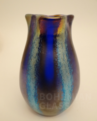 Váza cobalt mit Silberstreifen