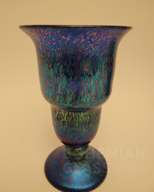 váza cobalt papillon "Art Deco"