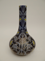 váza Cobalt Glatt - malba stylizované květy
