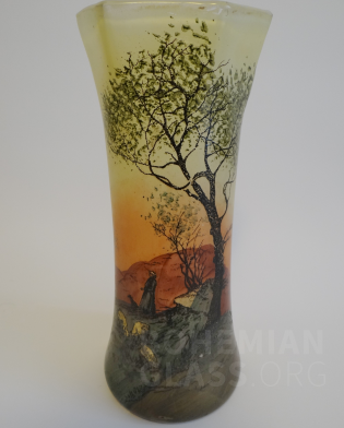 váza  malované sklo