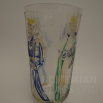 váza leptané, broušené malované sklo