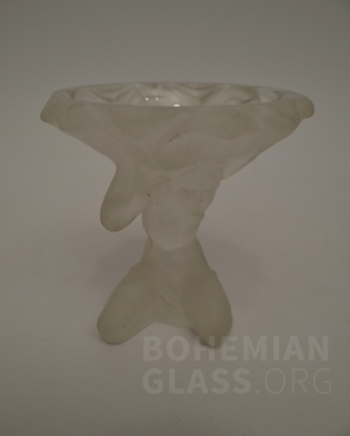 miska - žena - lisované sklo
