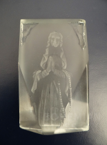 plaketa lisované sklo Panna Marie