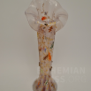 váza přejímané opálové sklo - plastická malba