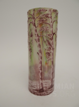 váza vrstvené malované sklo