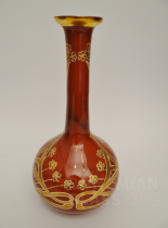 váza mramorované sklo - secesní ornament
